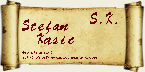 Stefan Kašić vizit kartica